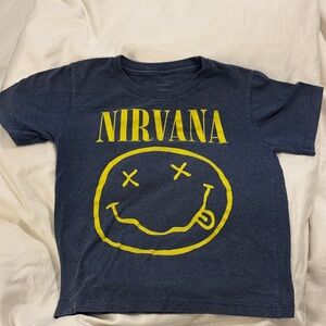 Age 5T Nirvana Graphic Tee in Blue and Yellow
Perfect condition